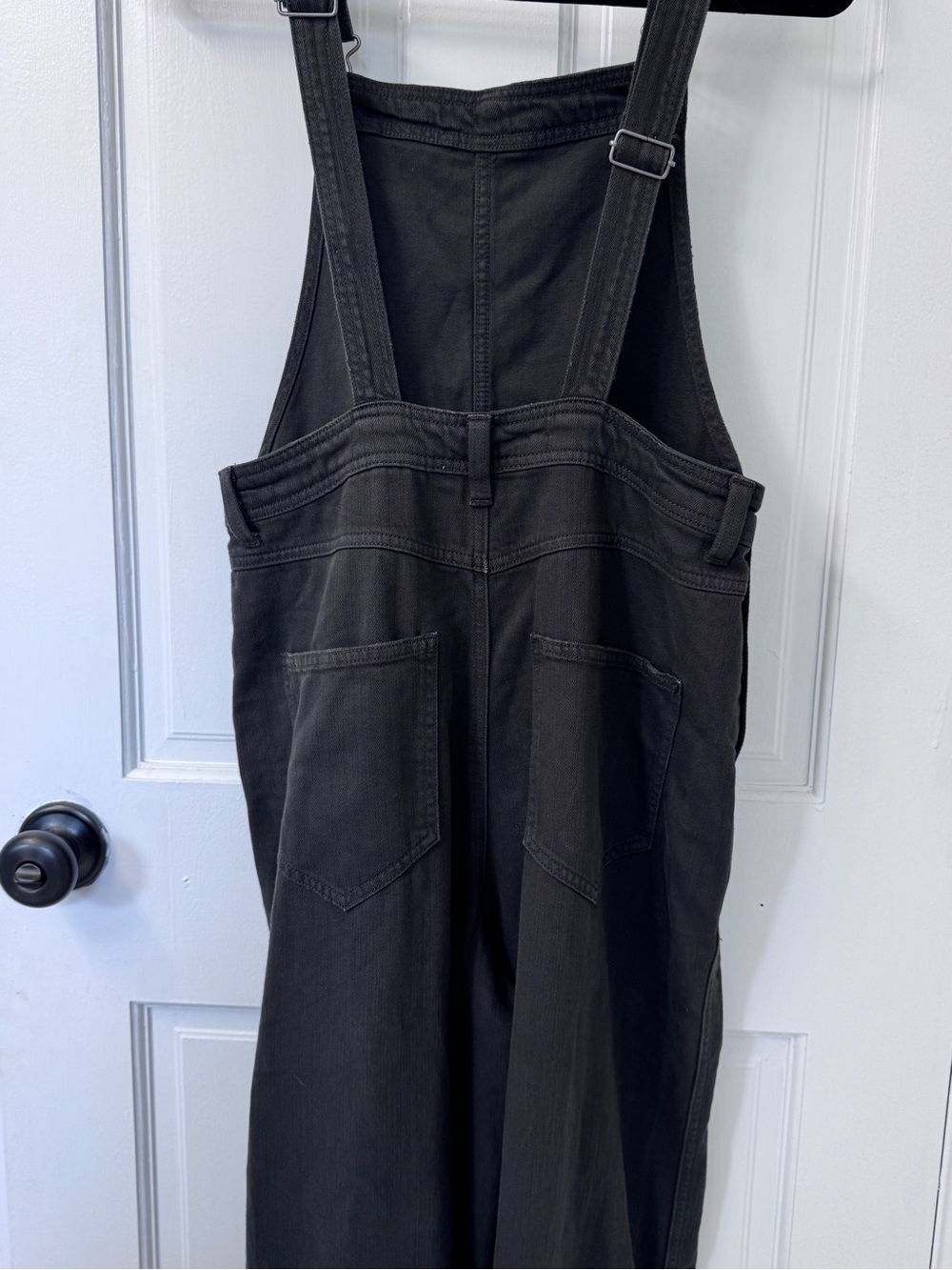 Aerie Charcoal Gray Denim Overalls 100% Cotton Medium - Picture 9 of 10
